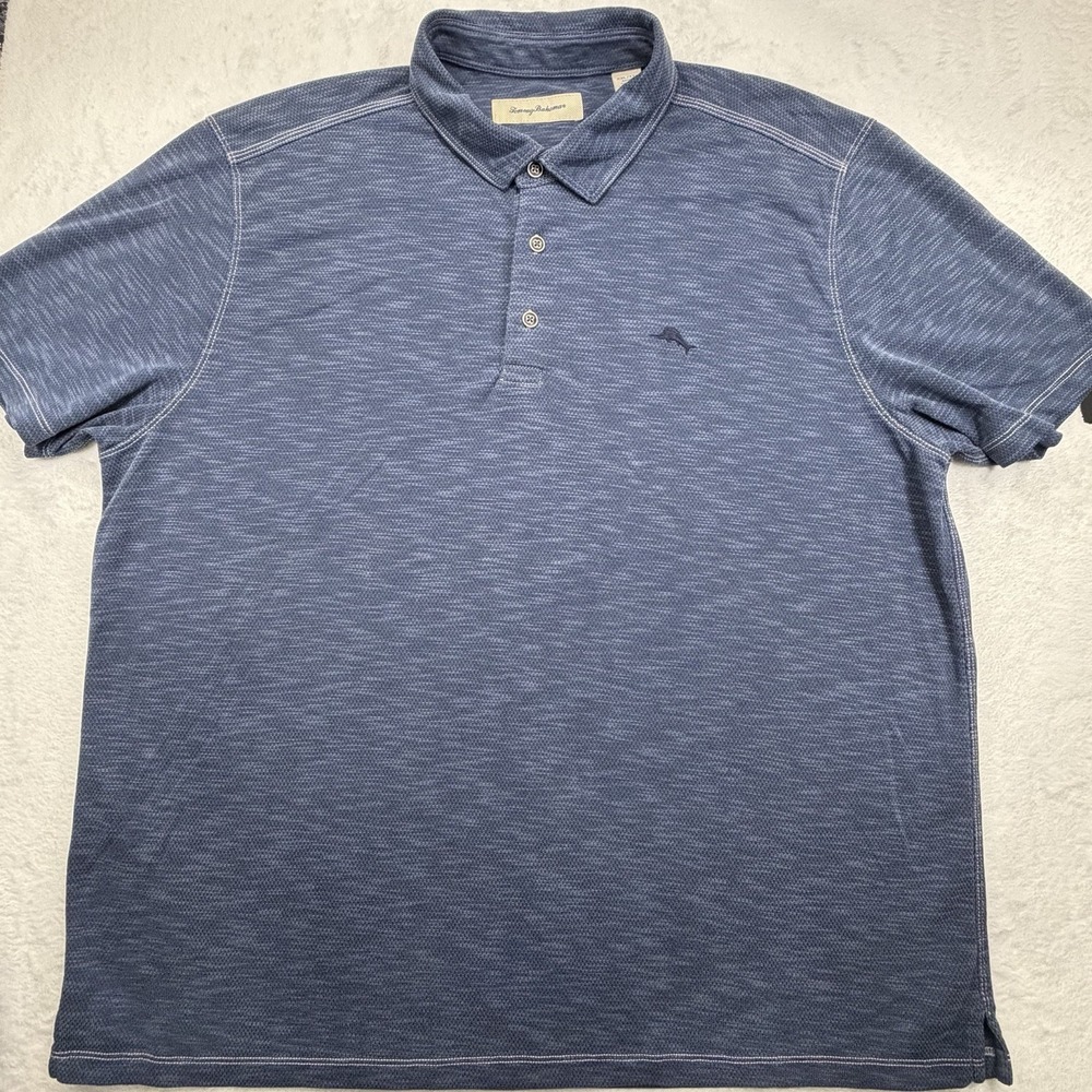 Tommy Bahama Paradiso Cove Blue Short Sleeve Polo Shirt Men's Size XXL